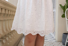 Load image into Gallery viewer, Melissa Cotton Lace Dress in White
