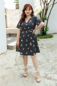 Birdie Fit and Flare Dress in Black
