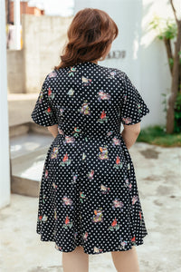 Birdie Fit and Flare Dress in Black