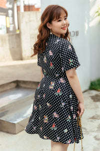 Birdie Fit and Flare Dress in Black
