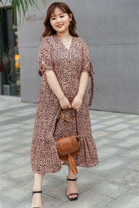 Cleo Button-up Midi Dress in Rose Gold