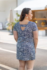 Mia Shift Dress in Blue