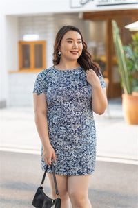 Mia Shift Dress in Blue
