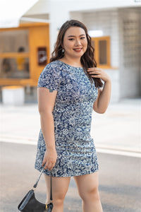 Mia Shift Dress in Blue