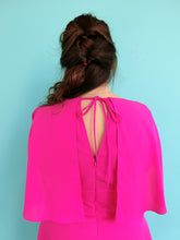 Load image into Gallery viewer, Cape Dress in Fuchsia
