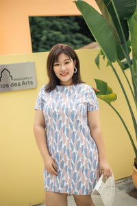 Flight of Fancy Shift Dress in Pastel Blue