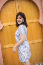 Load image into Gallery viewer, Flight of Fancy Shift Dress in Pastel Blue
