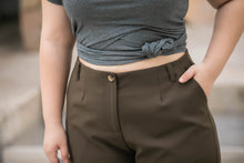 Load image into Gallery viewer, Emily Wide Leg Crop Pant in Olive
