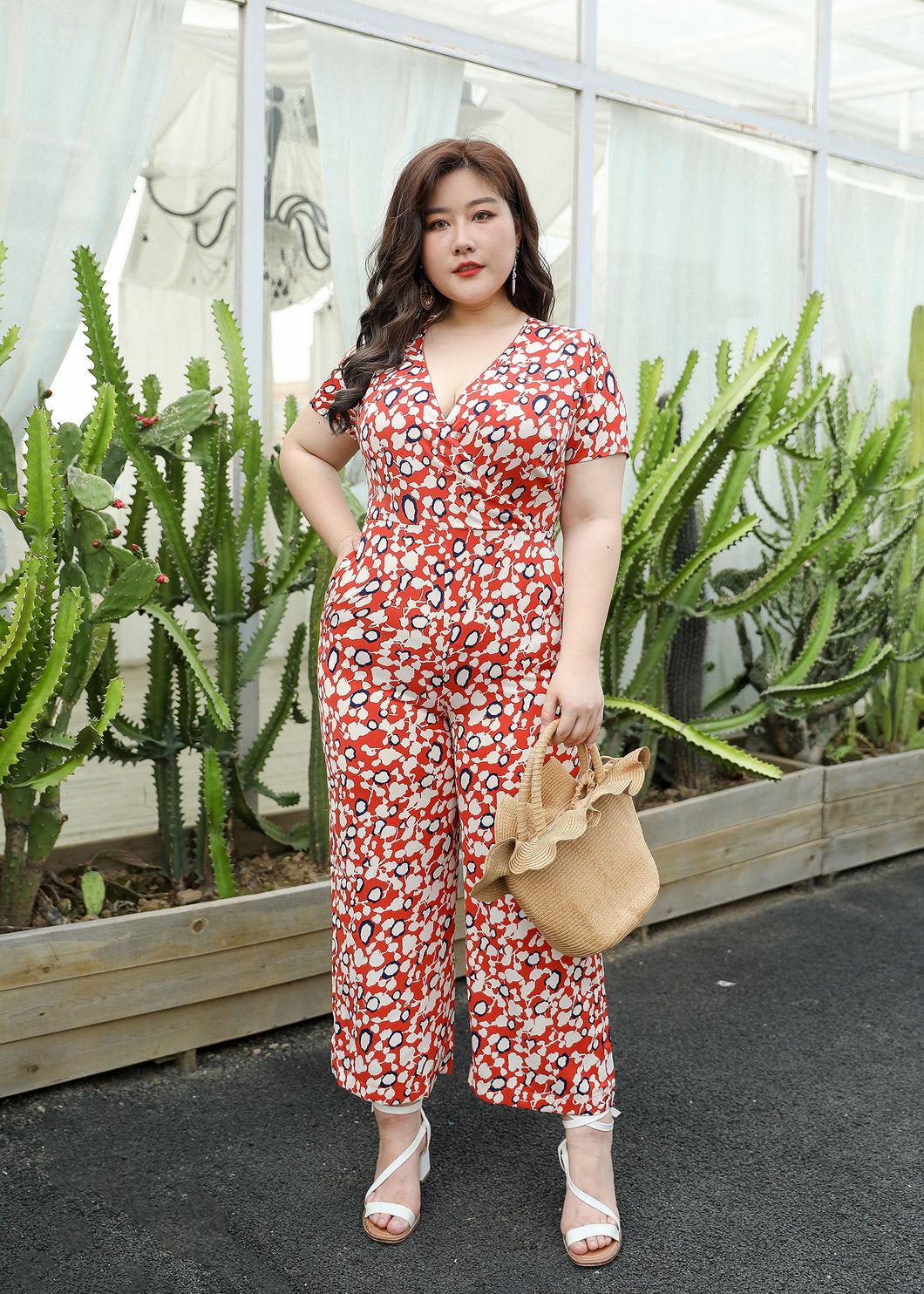 Loft gingham sales jumpsuit