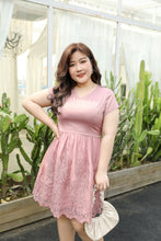 Load image into Gallery viewer, Regina Cocktail Lace Dress in Pink Rose
