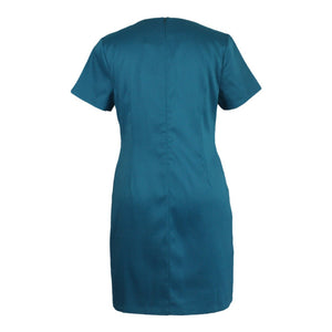 Anchorwoman Dress in Teal 