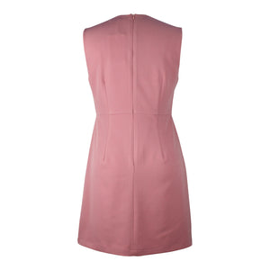 Alexa Asymetric Colour Block Dress in Grey and Pink 
