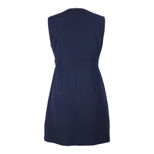 Alexa Asymetric Colour Block Dress in Black & Navy 