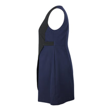 Load image into Gallery viewer, Alexa Asymetric Colour Block Dress in Black &amp; Navy 
