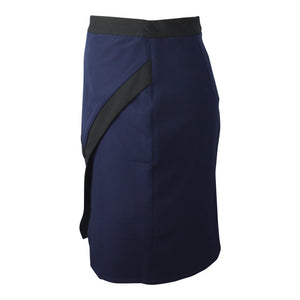 Colour Block Skirt in Black & Navy 