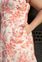 Load image into Gallery viewer, Pretty Pastoral Off-Shoulder Dress in Red
