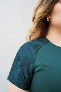 Temperance Cocktail Dress in Emerald Green