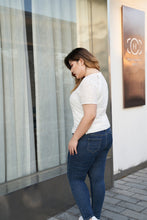Load image into Gallery viewer, Plus Size White Cotton Lace Top 
