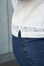 Load image into Gallery viewer, Esty Cotton Lace Top in White
