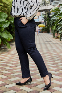 Giselle Slim Fit Crop Pant in Charcoal 