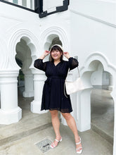 Load image into Gallery viewer, Deborah Dobby Party Dress in Black
