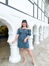 Load image into Gallery viewer, Cherry Scoop Neck Dress in Blue
