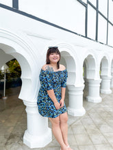 Load image into Gallery viewer, Cherry Scoop Neck Dress in Blue
