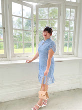 Load image into Gallery viewer, Ruyi Lace Cheongsam in Baby Blue
