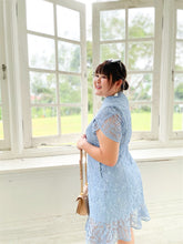 Load image into Gallery viewer, Ruyi Lace Cheongsam in Baby Blue
