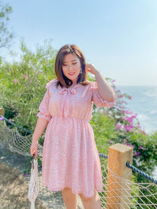 Fleur Chiffon Dress in Pink
