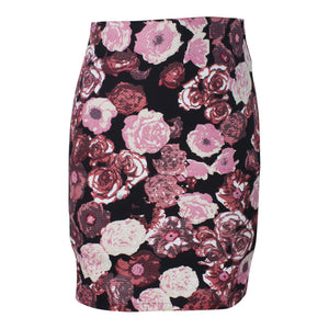 Red Rose Tapestry Pencil Skirt