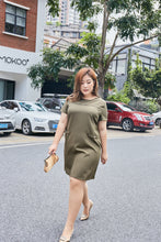 Load image into Gallery viewer, Megan Shift Dress in Khaki
