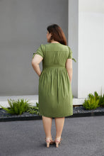 Load image into Gallery viewer, Chiara Vintage Tea Dress in Matcha
