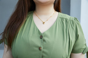 Chiara Vintage Tea Dress in Matcha
