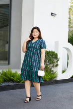 Load image into Gallery viewer, Ribbon Midi Dress in Navy
