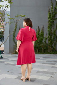 Sarah Satin Cheongsam in Scarlet