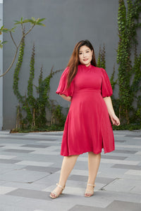 Sarah Satin Cheongsam in Scarlet