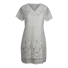 Load image into Gallery viewer, Claire Lace Dress in White

